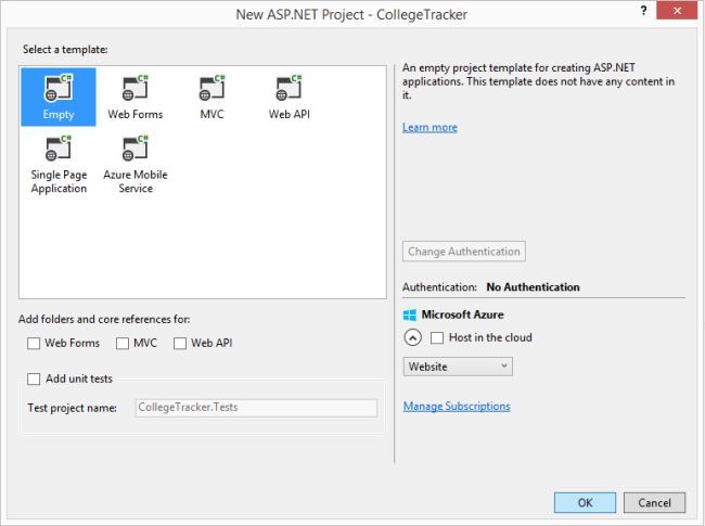 empty web application